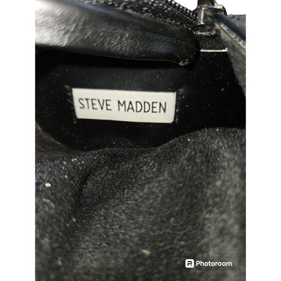 Steve Madden Rackey knee high Tall Black boots Size 8.5 - Picture 4 of 6